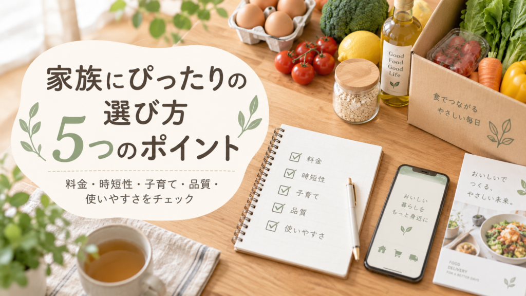 食材宅配の選び方5つのポイント
